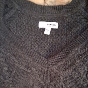 Sonoma Women's V-Neck Sweater - Charcoal